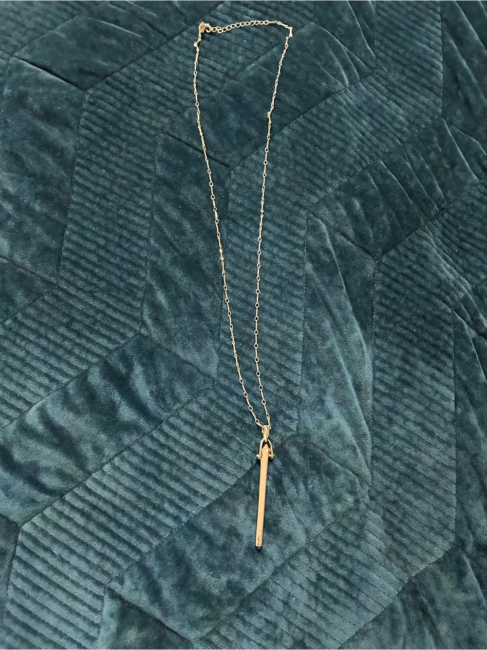 Banana Republic Gold Bar Pendant Necklace